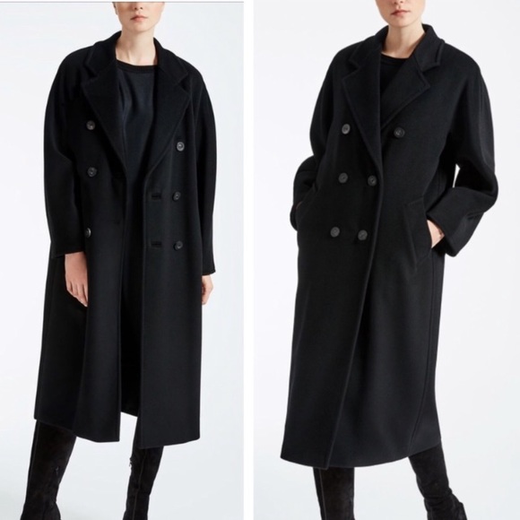 Max mara maxmara madame icon 101801 black coat - Picture 3 of 14